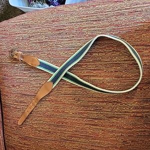 Vtg leather and woven belt size 34